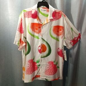 New Light Birch Fruit Button Up Shirt